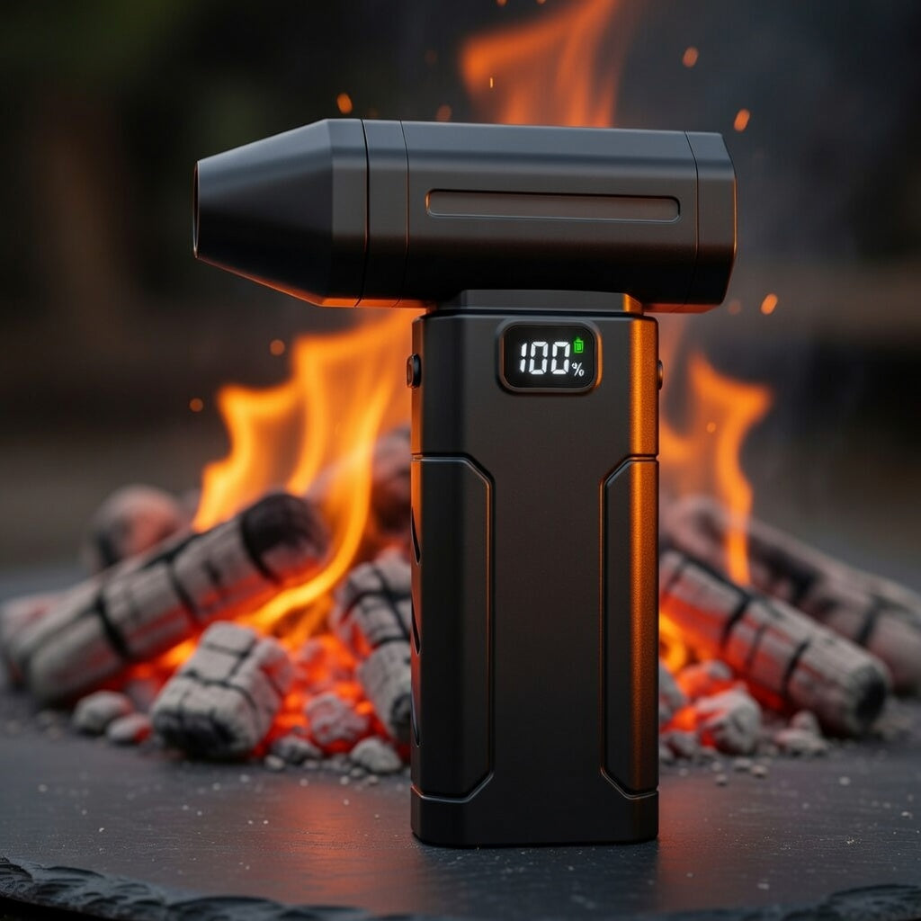 Braai Buddy 2-in-1 handheld braai fan with built-in light