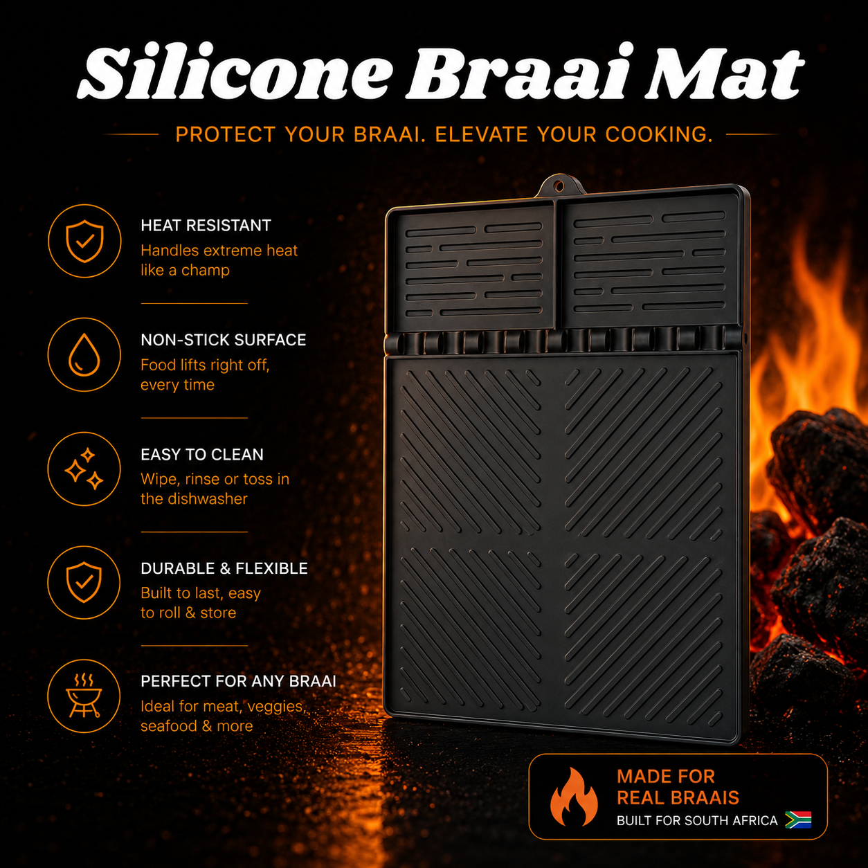Braai Buddy Silicone Braai Mat